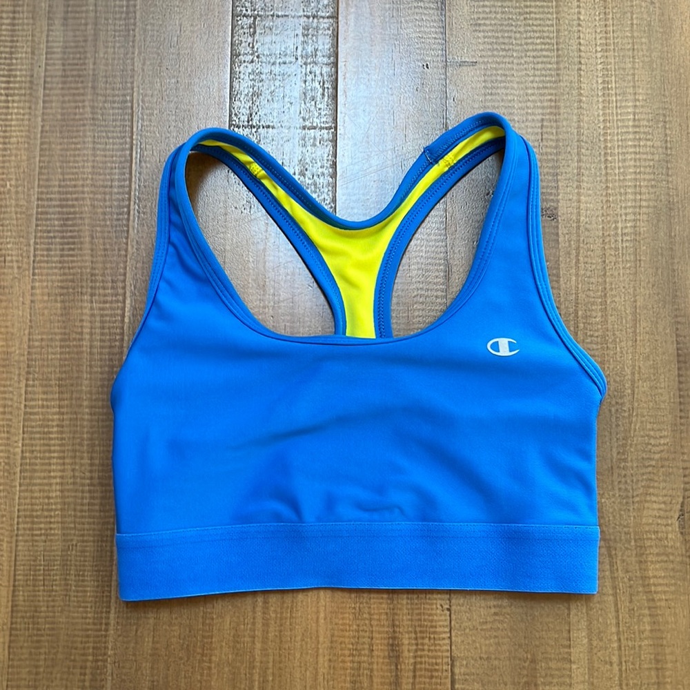 Champion Sports Bra Women's S Blue Medium Support Medium Wash Small S NWT